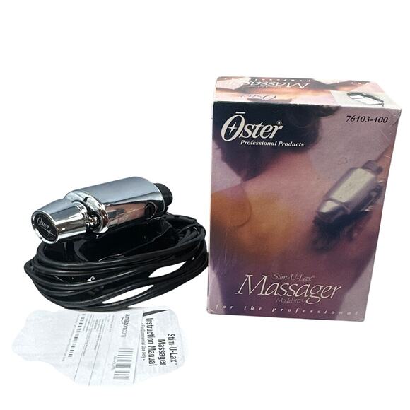 Oster Massage Model 103 Chrome Professional Handheld Vintage USA Spa Therapy NOS - Picture 1 of 16